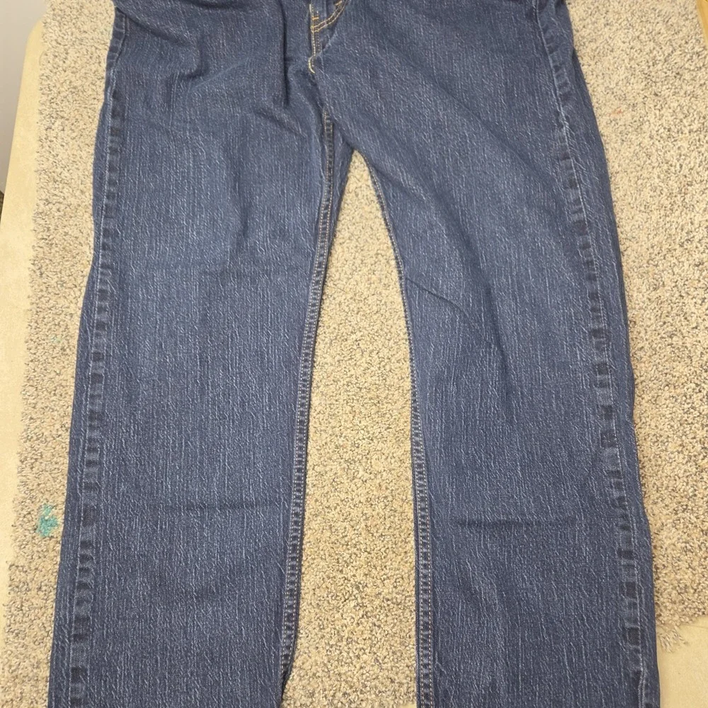 Levis‎ 502 Regular Taper Mens Jeans 40x32 Dark Wash Blue Denim 29507-0001